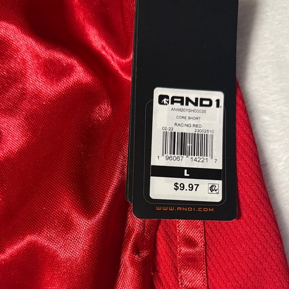 AND1 Racing Red Core Shorts - Picture 2 of 4